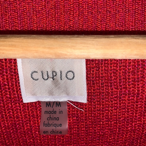 Cupio Red Ruffle Sleeve Sweater - Picture 3 of 5